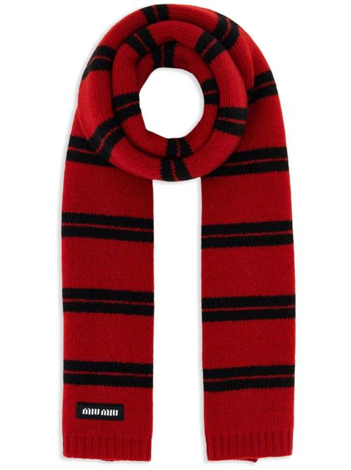 Cashmere and wool scarf MIU MIU | 5FS0712C3GF0927